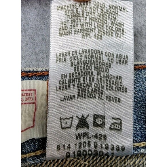 Vintage Levis Carpenter Denim Shorts 38x11 Baggy Loose Relaxed Cotton High Rise - Picture 11 of 15